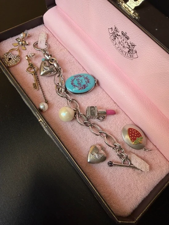 Vintage Juicy Couture charm bracelet with charms and set of earrings - Picture 1 of 7